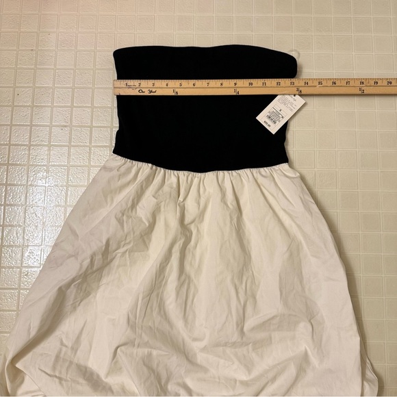 Women's Tube Bubble Mini A-Line Dress - A New Day Black/Cream Size S - Picture 5 of 6